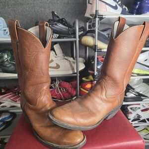 Authentic! Olathe Boot Company Men's Size 13 A Tan Leather Western Boots